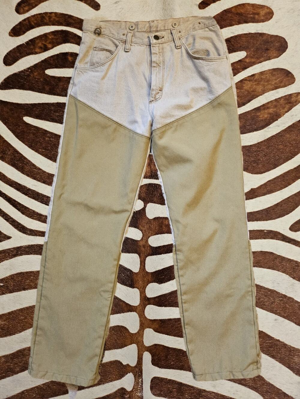 Vintage Wrangler 32x30 Faded Hunting Field Utility Brush Double Knee Pants USA